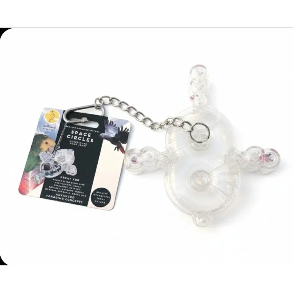 CaitecSpace Circle Foraging Bird Toy Interactive Treat Holder
